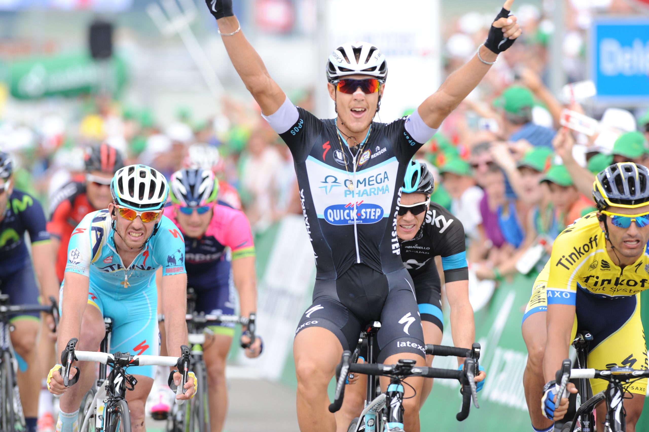 Matteo Trentin, sprint, Omega Pharma-Quickstep, 2014, Tour de Suisse, pic: Sirotti