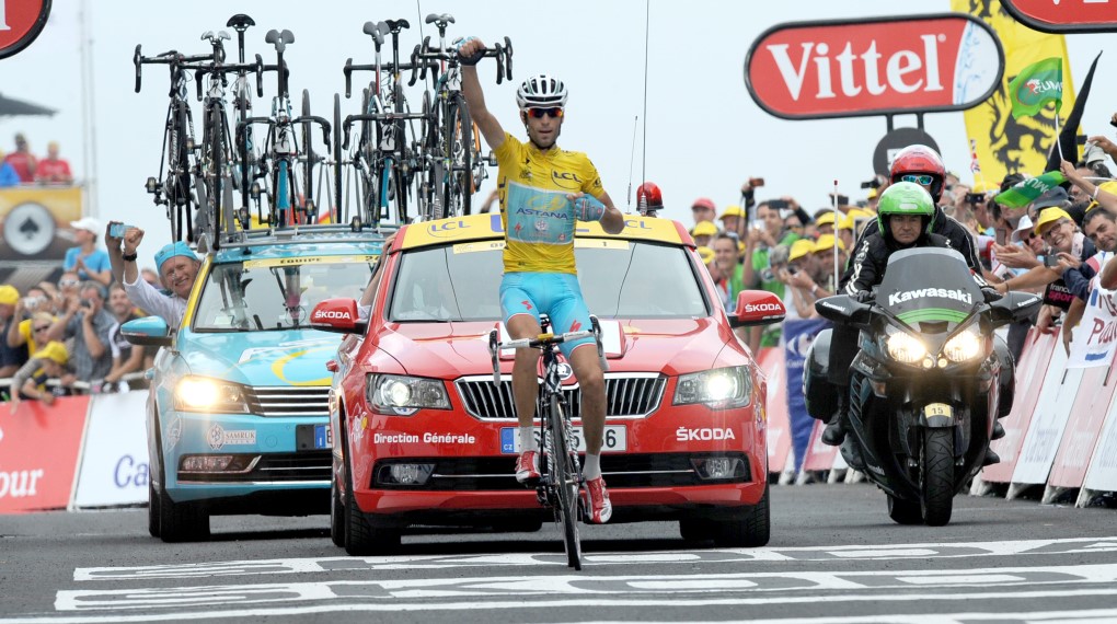 Vincenzo Nibali, Astana, yellow jersey, Tour de France, 2014, stage 18, pic: Sirotti