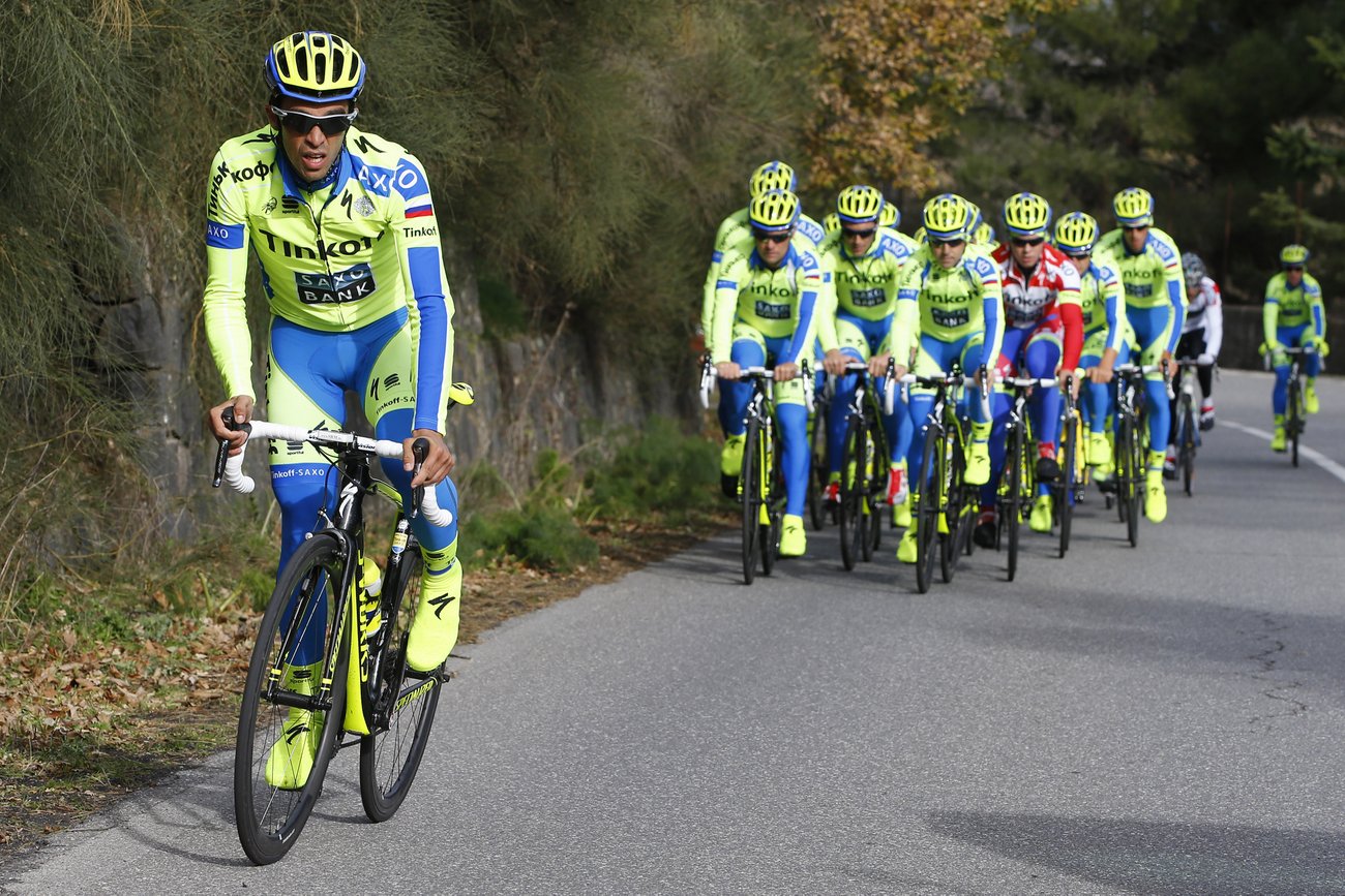 Tinkoff-Saxo, training, acceleration, Alberto Contador, pic: Luca Bettini/Tinkoff-Saxo