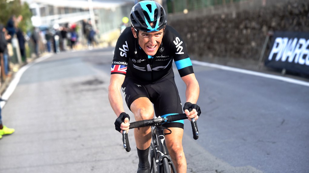 Geraint Thomas, attack, solo, Milan-San Remo, Team Sky, pic: Sirotti