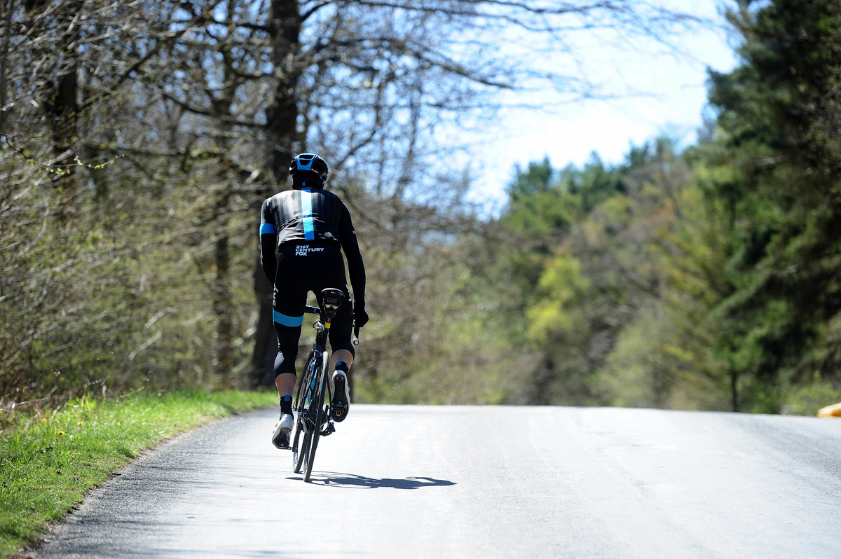 Ben Swift, training, recon, Tour de Yorkshire, stage one, route, pic: Simon Wilkinson/SWpix.com