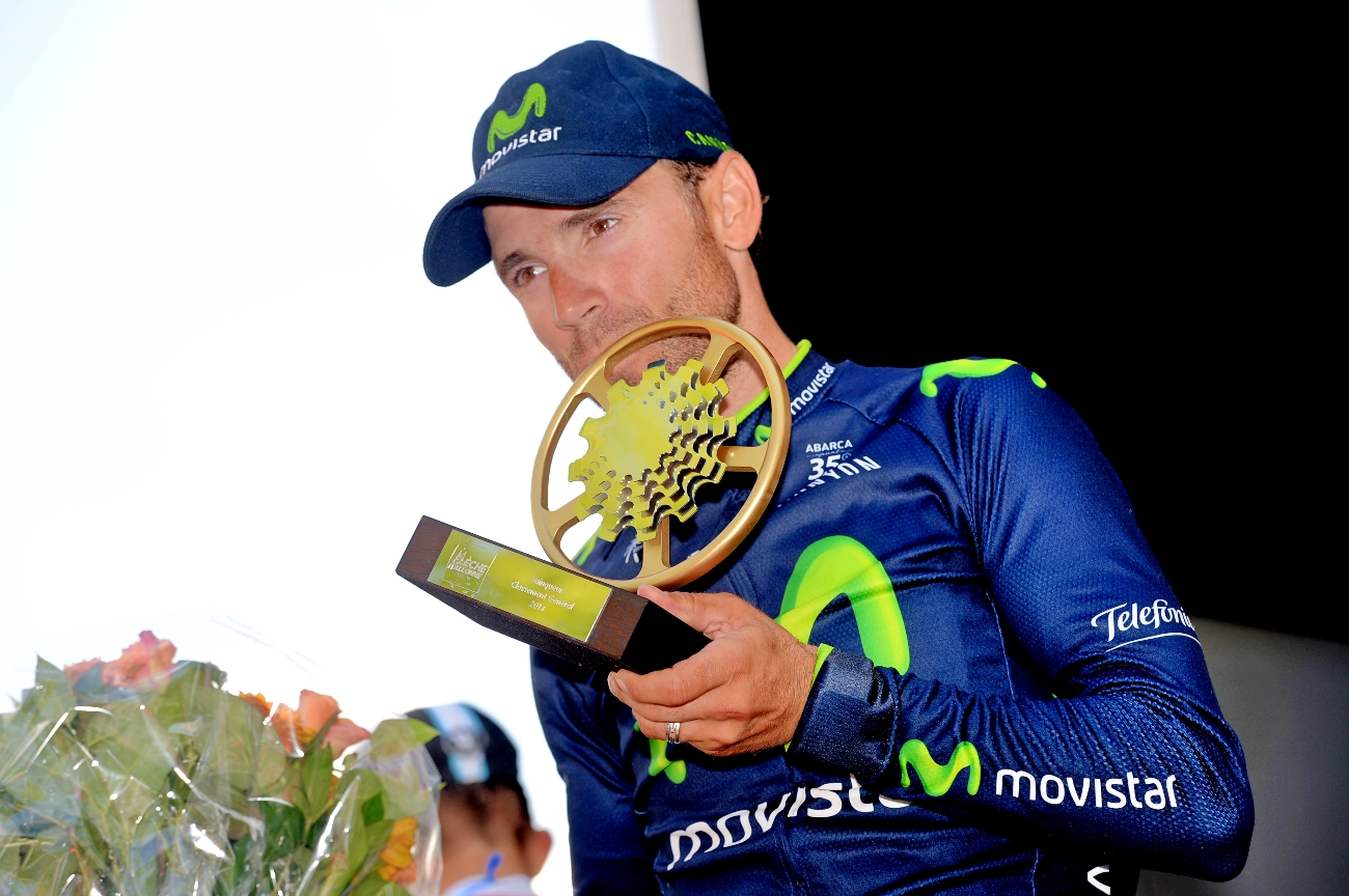 Alejandro Valverde, Movistar, 2014, podium, La Fleche Wallonne, pic: Sirotti