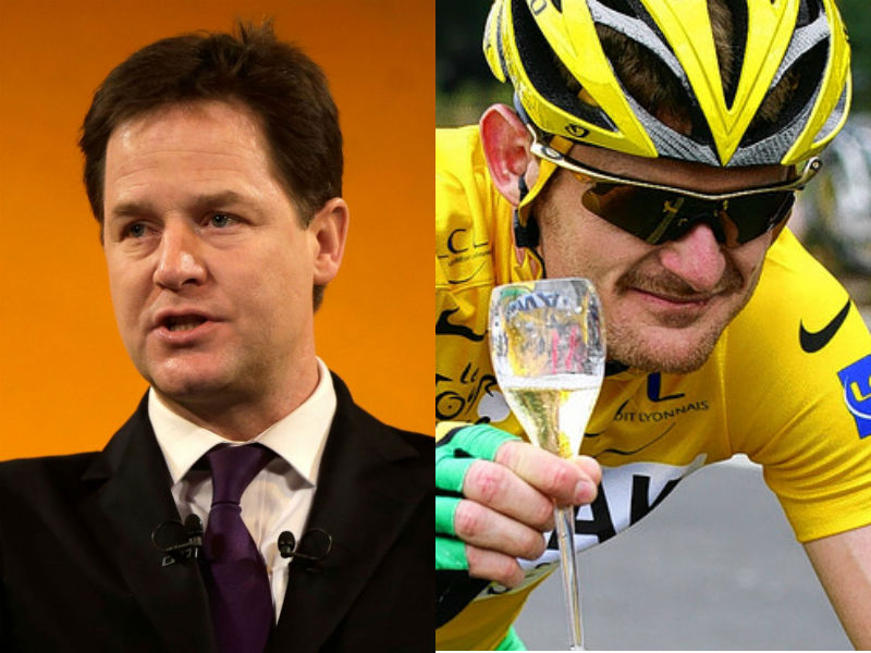 Nick Clegg, Floyd Landis