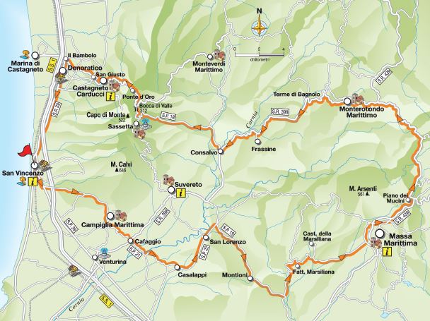 Tuscany Etruscan Coast cycle road bike mountain bike