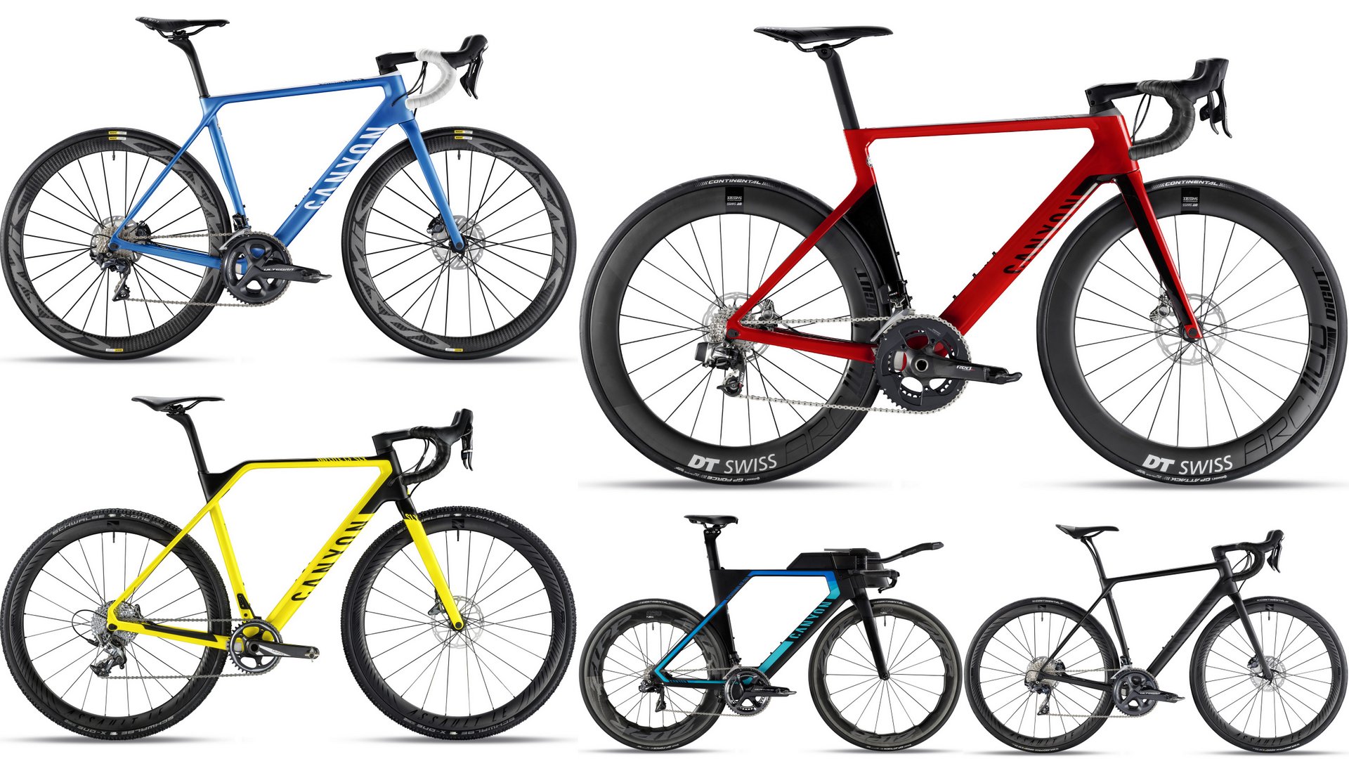 Canyon 2018 bikes collage